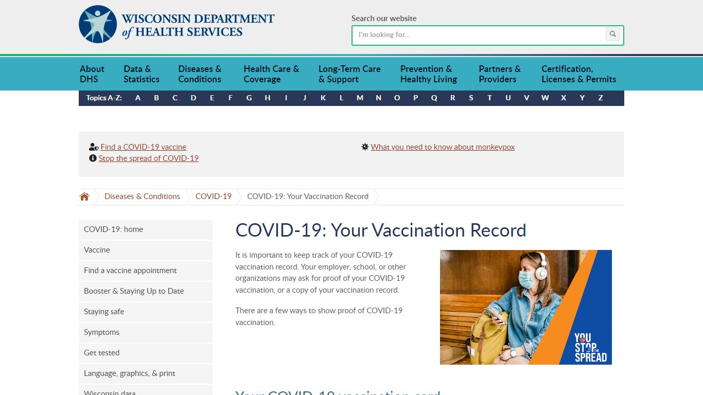 COVID-19: Your Vaccination Record - Wisconsin Department of Health Services