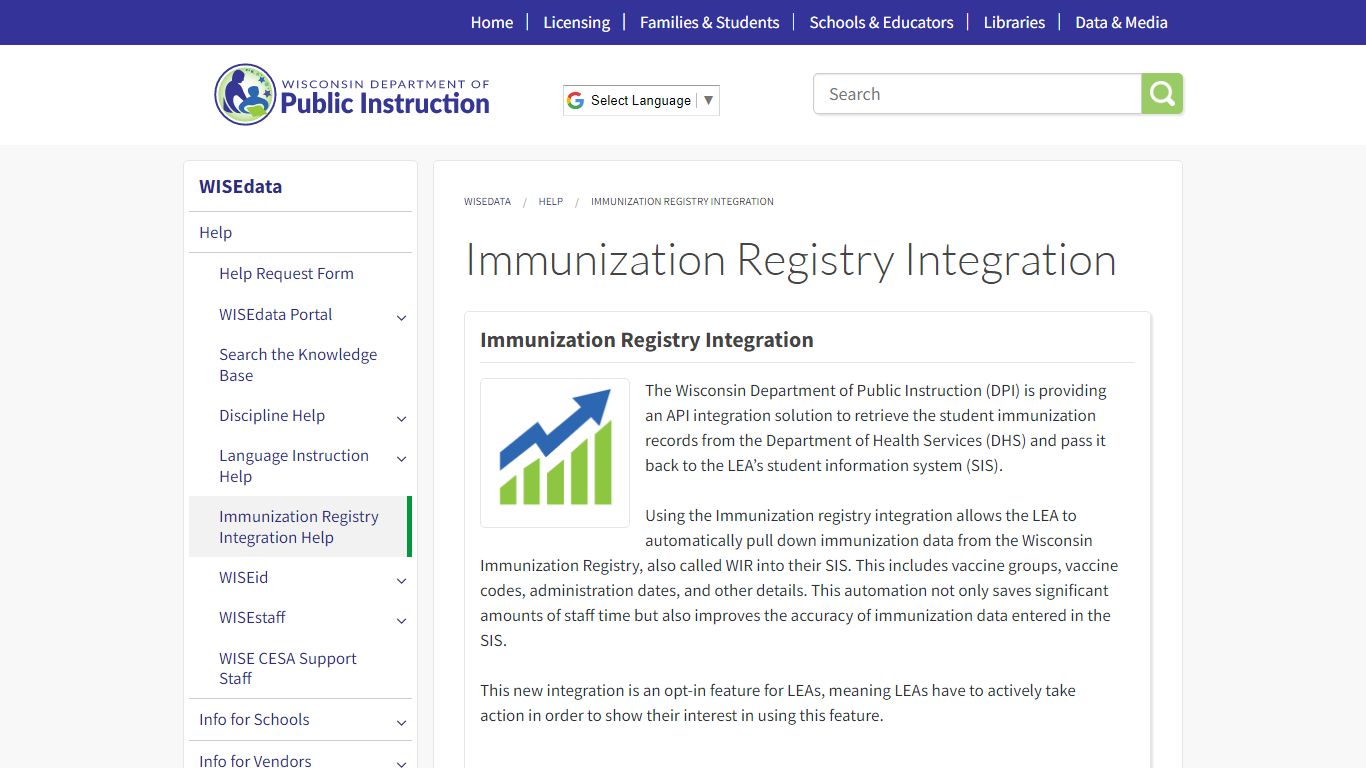 Immunization Registry Integration | Wisconsin Department of Public ...